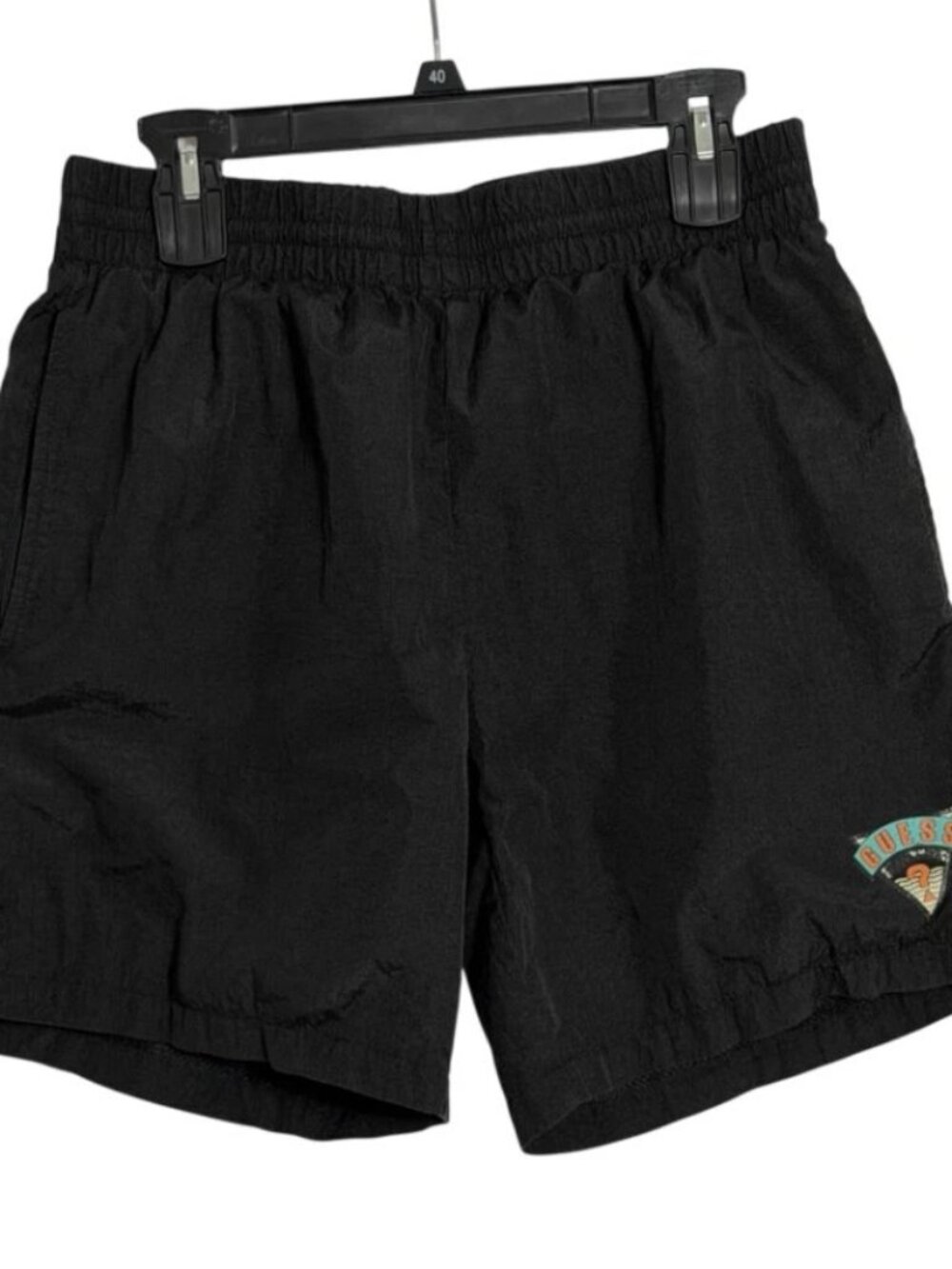 Guess Originals Mens Black Athletic Running Swim Board Shorts Size Medium